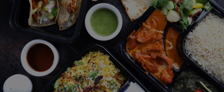 Spice Affair Boxed Lunches - with items like Chicken Biryani, Butter Chicken, etc.